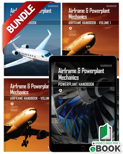 Airframe and Powerplant Mechanics Handbooks Set of 4 - Bundle