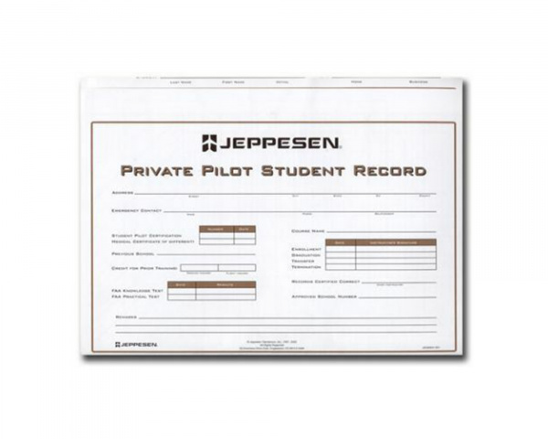 Private Pilot Record Folder - Jeppesen